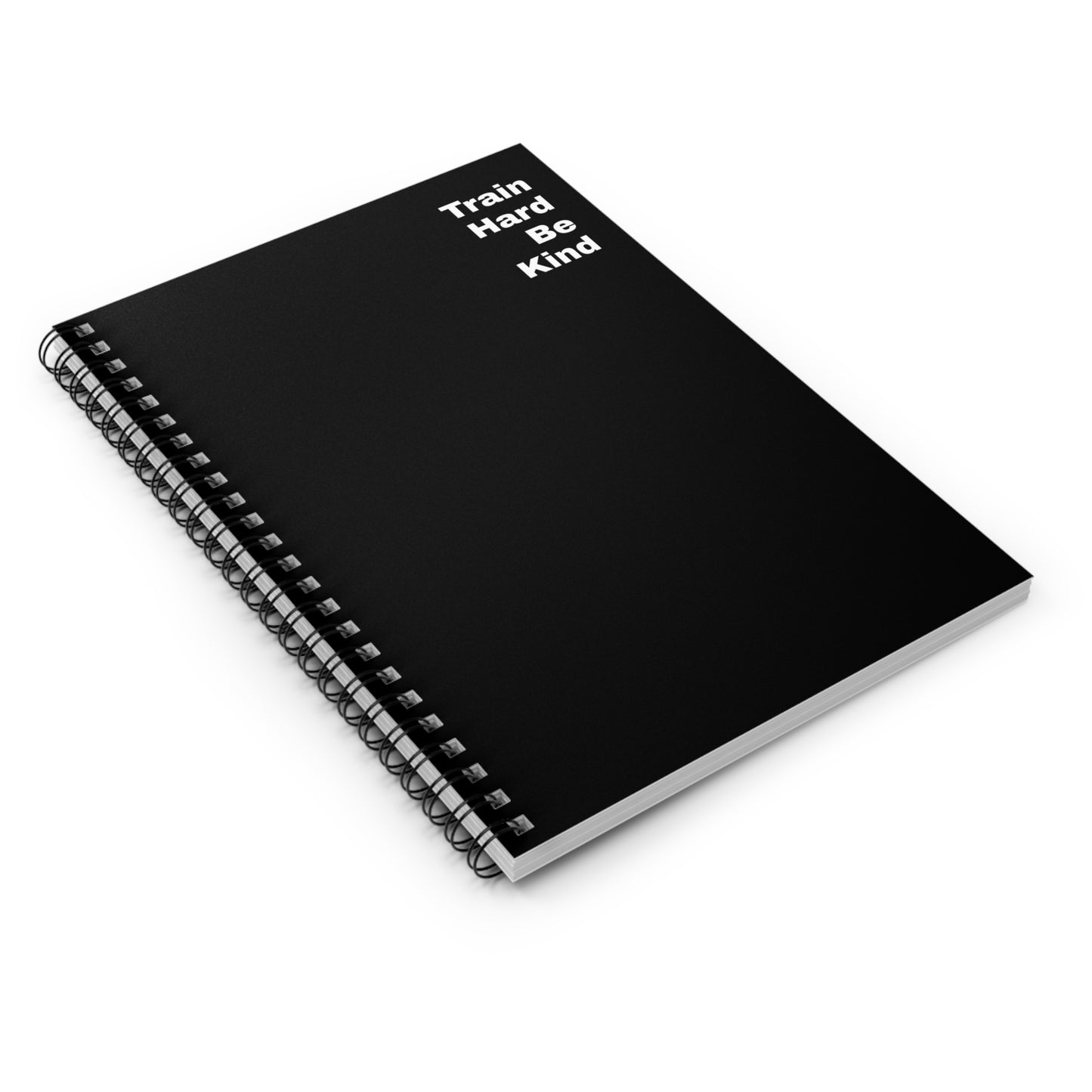Empowering Spiral Notebook - Train Hard Be Kind, Motivational Journal